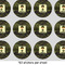 Green Camo 1" Multipurpose Round Labels - Sheet