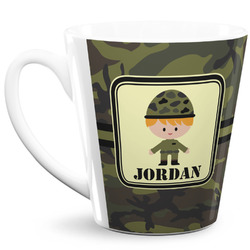 Green Camo 12 Oz Latte Mug (Personalized)