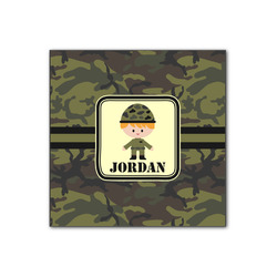 Green Camo Wood Print - 12x12 (Personalized)