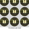 Green Camo 2" Multipurpose Round Labels - Sheet