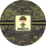 Green Camo Multipurpose Round Labels - 2" (Personalized)