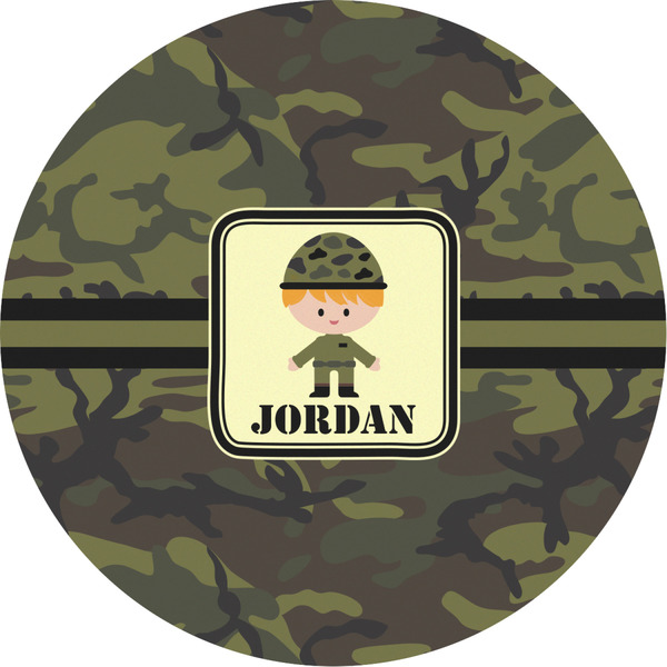 Custom Green Camo Multipurpose Round Labels - 2" (Personalized)