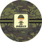 Green Camo 2" Multipurpose Round Labels - Single Sticker