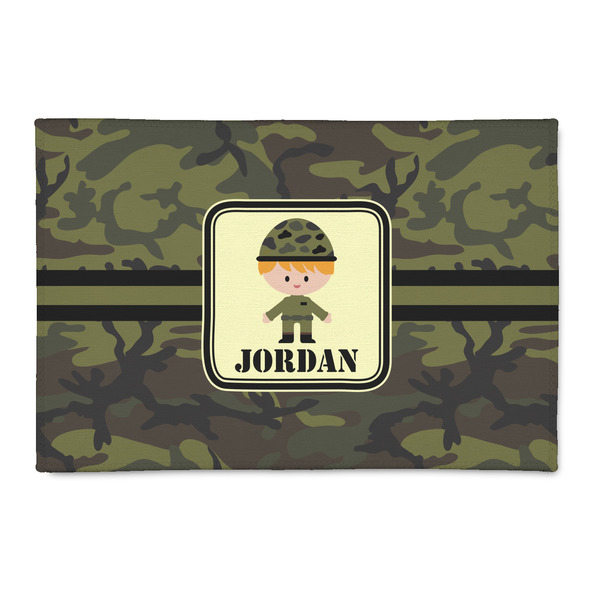 Custom Green Camo 2' x 3' Indoor Area Rug (Personalized)