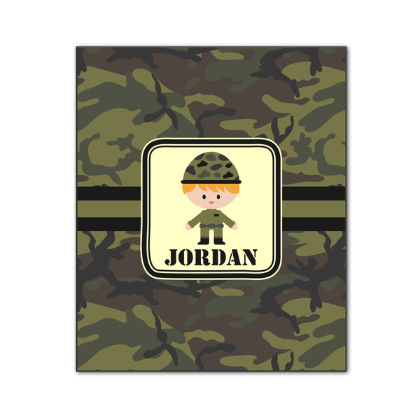 Custom Green Camo Wood Print - 20x24 (Personalized)