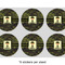 Green Camo 3" Multipurpose Round Labels - Sheet