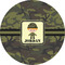 Green Camo 3" Multipurpose Round Labels - Single Sticker