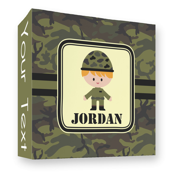 Custom Green Camo 3 Ring Binder - Full Wrap - 3" (Personalized)