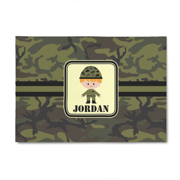 Custom Green Camo 4' x 6' Patio Rug (Personalized)