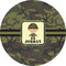 Green Camo 5" Multipurpose Round Label - Single Sticker