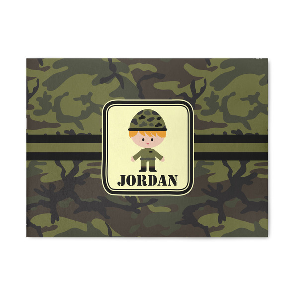 Custom Green Camo 5' x 7' Patio Rug (Personalized)