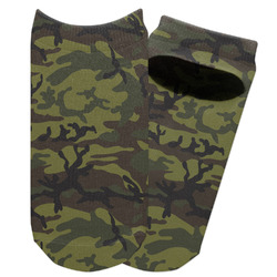 Green Camo Adult Ankle Socks