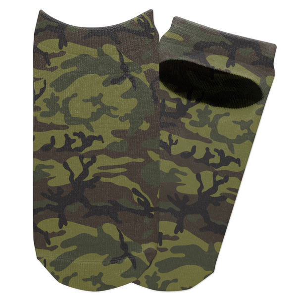 Custom Green Camo Adult Ankle Socks