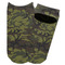 Green Camo Adult Ankle Socks - Single Pair - Front and Back