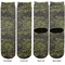 Green Camo Adult Crew Socks - Double Pair - Front and Back - Apvl