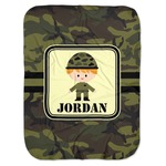 Green Camo Baby Swaddling Blanket (Personalized)