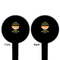 Green Camo Black Plastic 6" Food Pick - Round - Double Sided - Front & Back