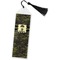 Green Camo Bookmark with tassel - Flat