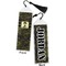 Green Camo Bookmark with tassel - Front and Back