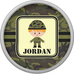 Green Camo Cabinet Knob (Silver) (Personalized)