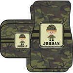 Green Camo Car Floor Mats Set - 2 Front & 2 Back (Personalized)