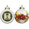 Green Camo Ceramic Christmas Ornament - Poinsettias (APPROVAL)