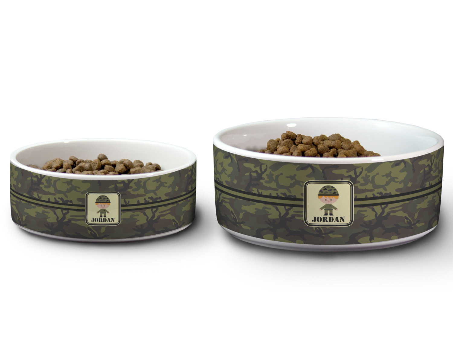 Camo dog shop food bowls