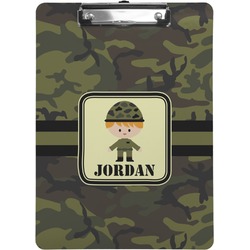 Green Camo Clipboard (Letter Size) (Personalized)