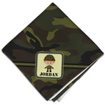 Green Camo Cloth Dinner Napkin - Single w/ Name or Text