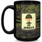 Green Camo Coffee Mug - 15 oz - Black Full