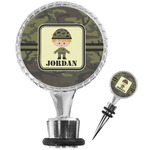 Green Camo Wine Bottle Stopper (Personalized)