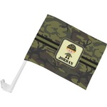 Green Camo Car Flag - Small w/ Name or Text