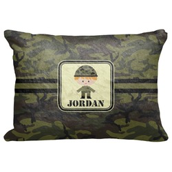 Green Camo Decorative Baby Pillowcase - 16"x12" (Personalized)