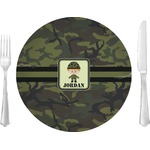 Green Camo 10" Glass Lunch / Dinner Plates - Single or Set (Personalized)