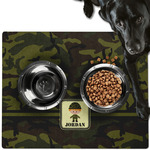 Green Camo Dog Food Mat - Large w/ Name or Text