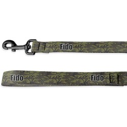 Green Camo Deluxe Dog Leash - 4 ft (Personalized)