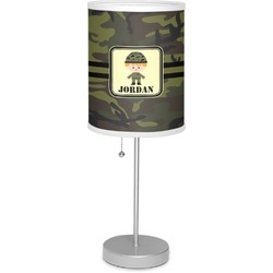 Green Camo 7" Drum Lamp with Shade (Personalized)