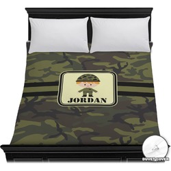 Green Camo Duvet Cover - Full / Queen (Personalized)