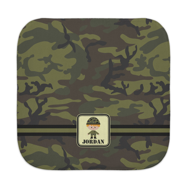 Custom Green Camo Face Towel (Personalized)