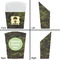 Green Camo French Fry Favor Box - Front & Back View