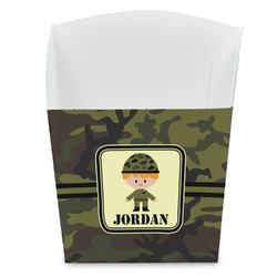 Green Camo French Fry Favor Boxes (Personalized)