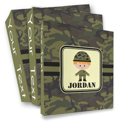 Green Camo 3 Ring Binder - Full Wrap (Personalized)
