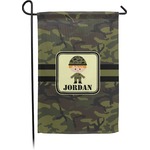 Green Camo Small Garden Flag - Double Sided w/ Name or Text