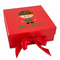 Green Camo Gift Boxes with Magnetic Lid - Red - Front