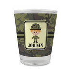 Green Camo Glass Shot Glass - 1.5 oz - Single (Personalized)