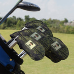 Green Camo Golf Club Iron Cover - Set of 9 (Personalized)