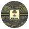 Green Camo Icing Circle - Large - Single