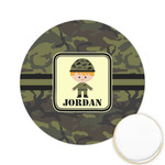 Green Camo Printed Cookie Topper - 2.15" (Personalized)