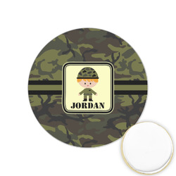 Green Camo Printed Cookie Topper - 1.25" (Personalized)