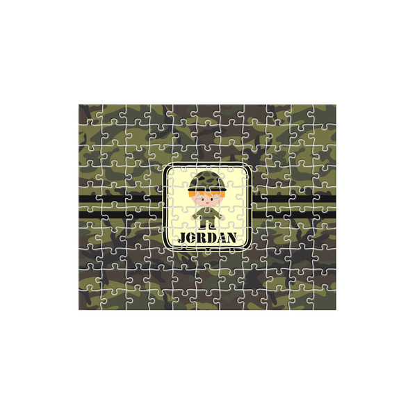 Custom Green Camo 110 pc Jigsaw Puzzle (Personalized)